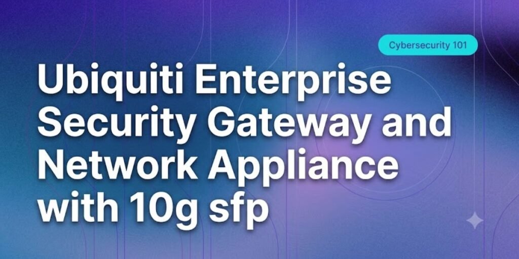 Ubiquiti Enterprise Security Gateway and Network Appliance with 10g sfp​