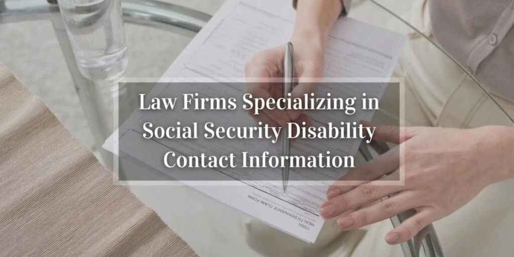 Law Firms Specializing in Social Security Disability Contact Information​